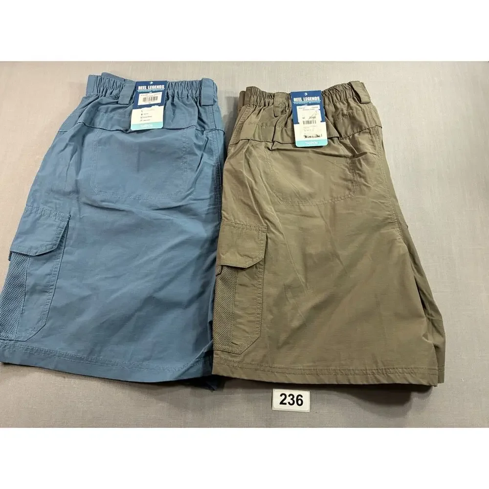 Reel Legends Tarpon Shorts Bundle Mens XL NWT Fishing Performance Blue Brown